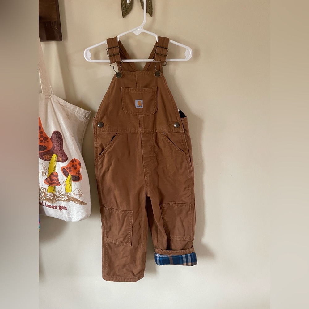 Carhartt Flannel Lined Overalls in 2T